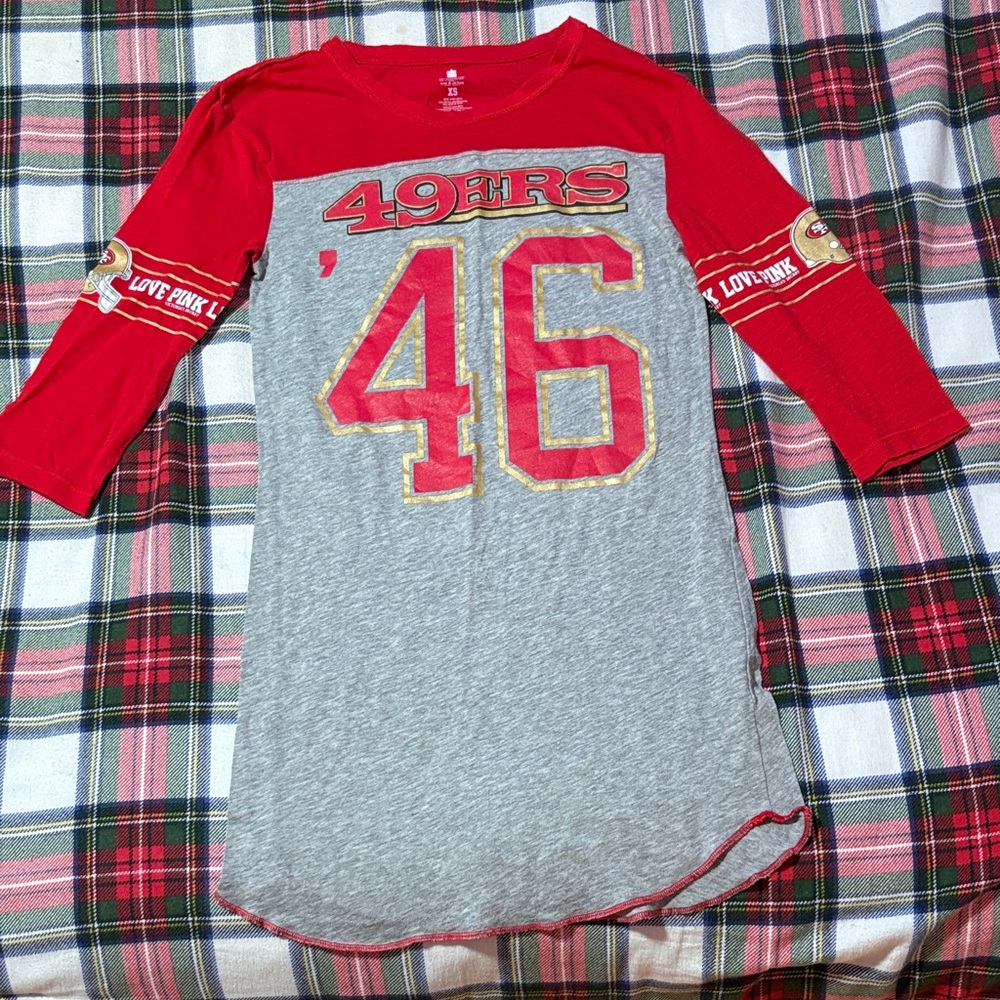 2011 VICTORIAS SECRET PINK LIMITED EDITION 49ers Shirt TUNIC